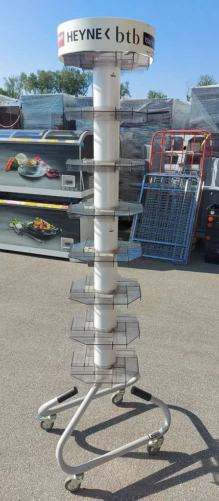 Hannecke Bücher-Display-Regal auf Rollen 195cm