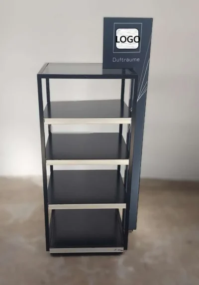 Warenregal schwarz Elegant Regal für Warenpräsentation Rondell