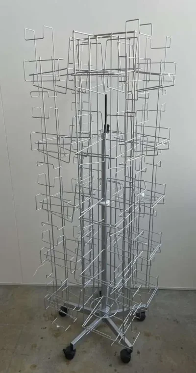 Drehbares Grußkarten- & Ansichtskarten-Rondell 160cm auf Rollen