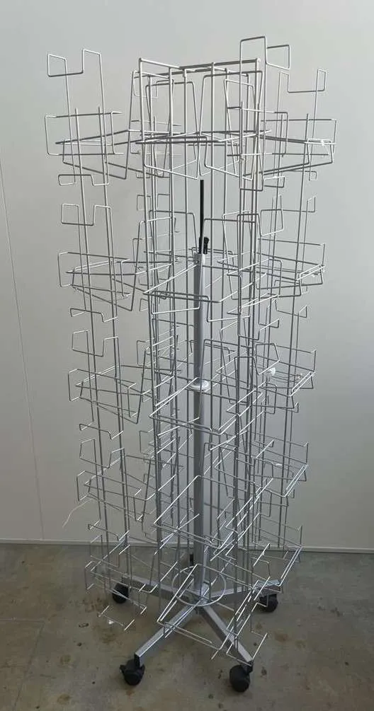 Drehbares Grußkarten- & Ansichtskarten-Rondell 160cm auf Rollen