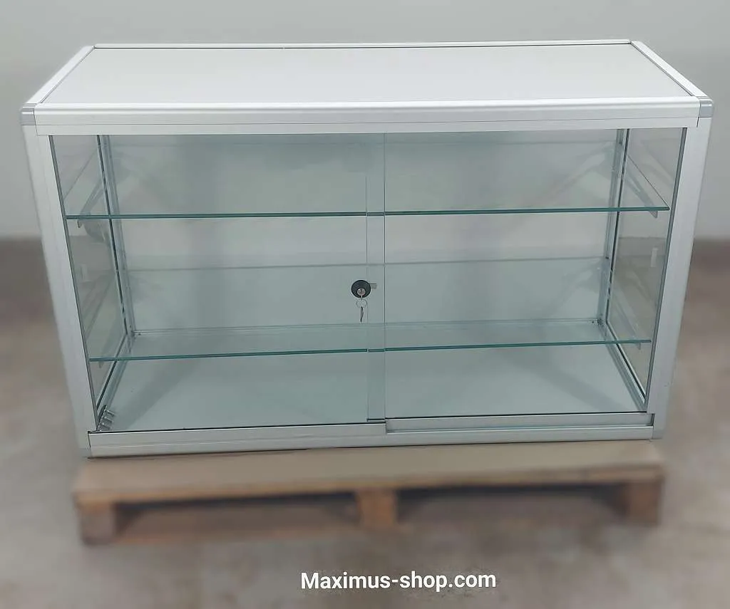 Glasvitrine 125cm Abschließbar Wandvitrine / Tischvitrine Neuware