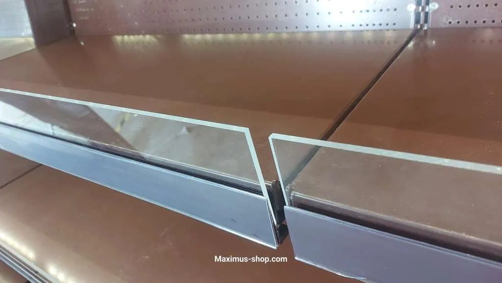 Plexiglas-Frontstopper für Kühlregale Warentrenner 92x9,5cm