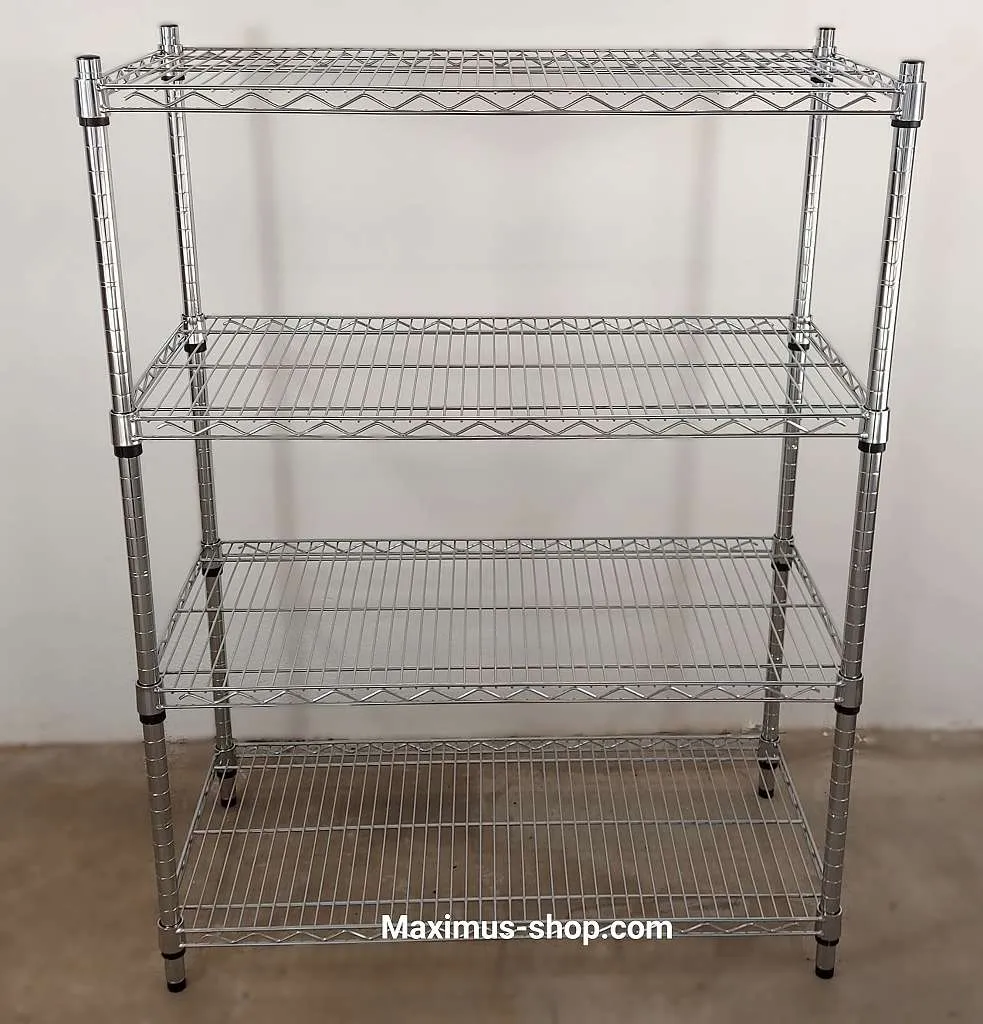 Supermarkt-Wandregal Verzinkt 4 Gitterfächer 91cm (Neu OVP)