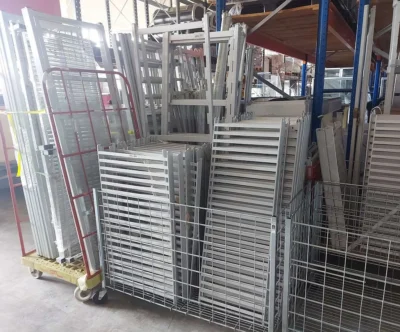 Aluminium Kühlzellenregal 1.0m (4 Fächer)
