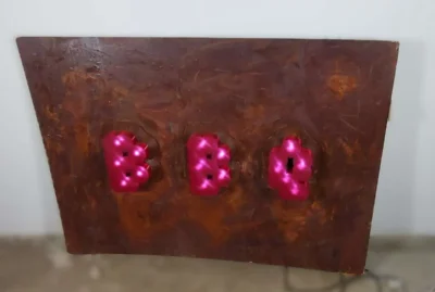 BBQ Werbeschild LED 140x100cm Rusted Look